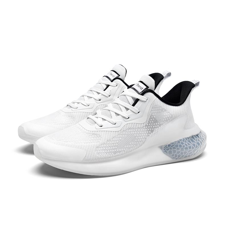 Popcorn Coconut Men's Shoes Breathable Mesh Sneakers Casual Running Ultra-light Cushioned Soft Sole Fashionable Shoes