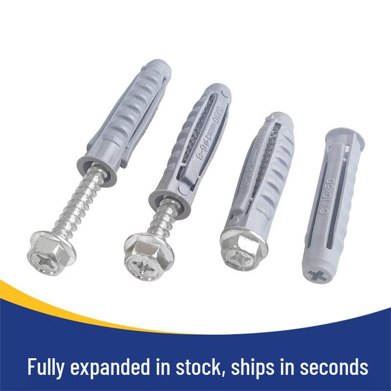 M10*50 Tetrahedron Plastic Expansion Tube for LCD TV Wall Mount & Outdoor AC Unit Bracket