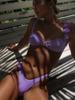 OFTBUY 2025 New Summer Sexy Color Style Swimsuit Women 2 Pieces Bikini Set Removable Bra Tight Beach Swimwear Female