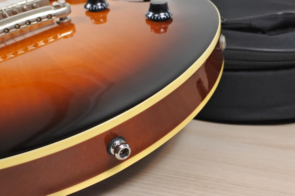 Godin Montreal Premiere Sunburst Semi-Hollow Electric Guitar with Genuine Soft Case