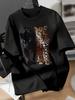 Leopard Print Short Sleeve Tee Realistic Style Casual Summer Top Lightweight Comfortable Versatile for Women Travel Commute