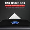 1pcs Car Tissue Box Holder Armrest Box Storage Case For Ford Focus Mk2 Mk3 Fiesta Ranger Mondeo S-MAX Kuga Mustang Auto Goods