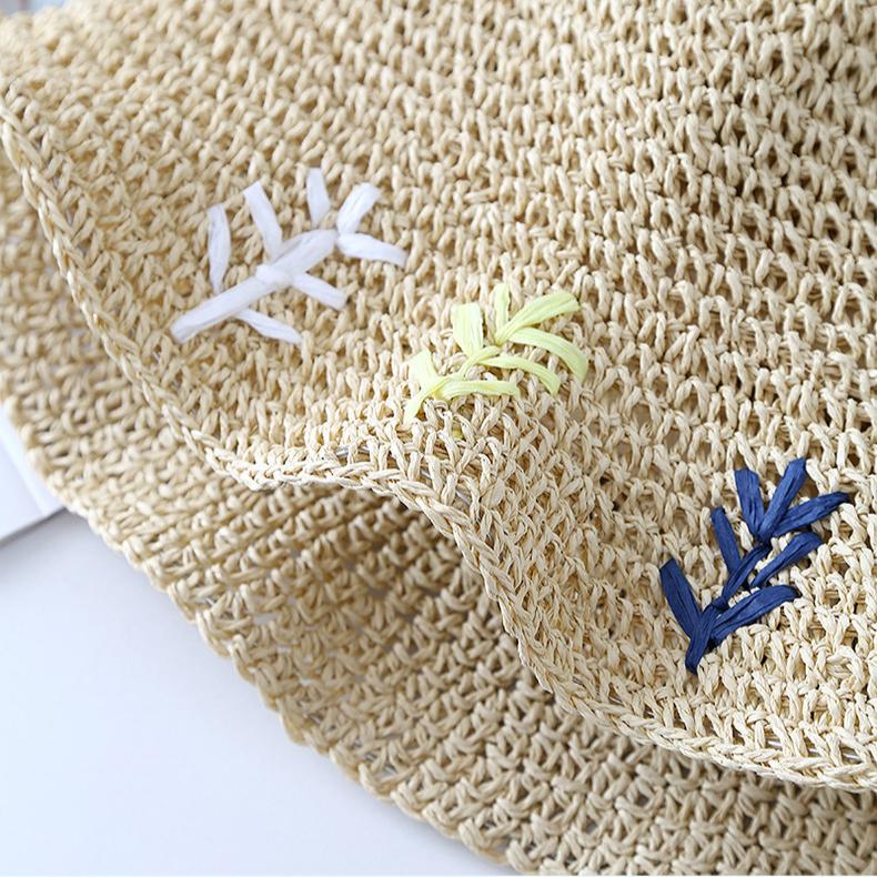 Straw Cool Hat Children's New Summer Seaside Photo Beach Sun Protection Sun Hat Woven Straw Hat