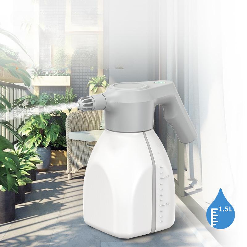 USB Rechargeable 1.5-2L Electric Cordless Water Bottle Sprayer Durable Automatic Mister for Plants and Gardens