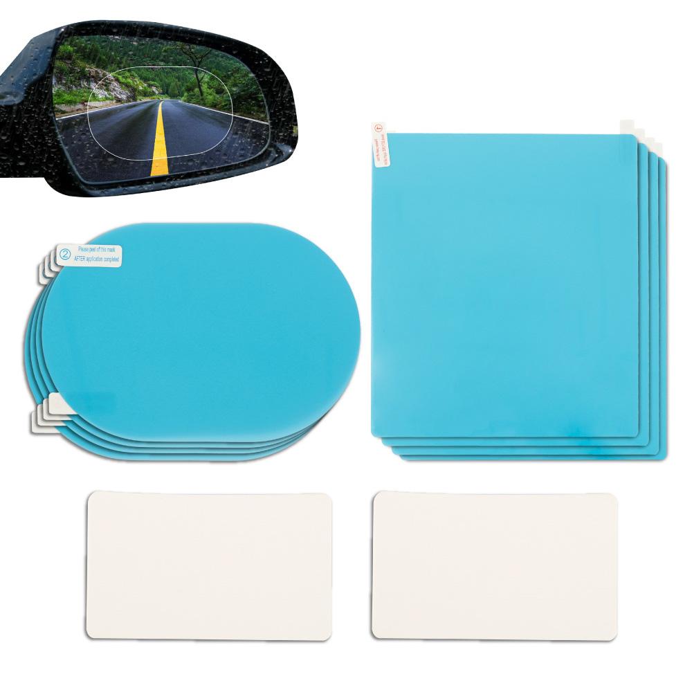 8Pcs Car Rearview Mirror Protective Film HD Clear Rainproof Film Anti Glare Anti Fog Waterproof Film for Car Mirrors Accessories