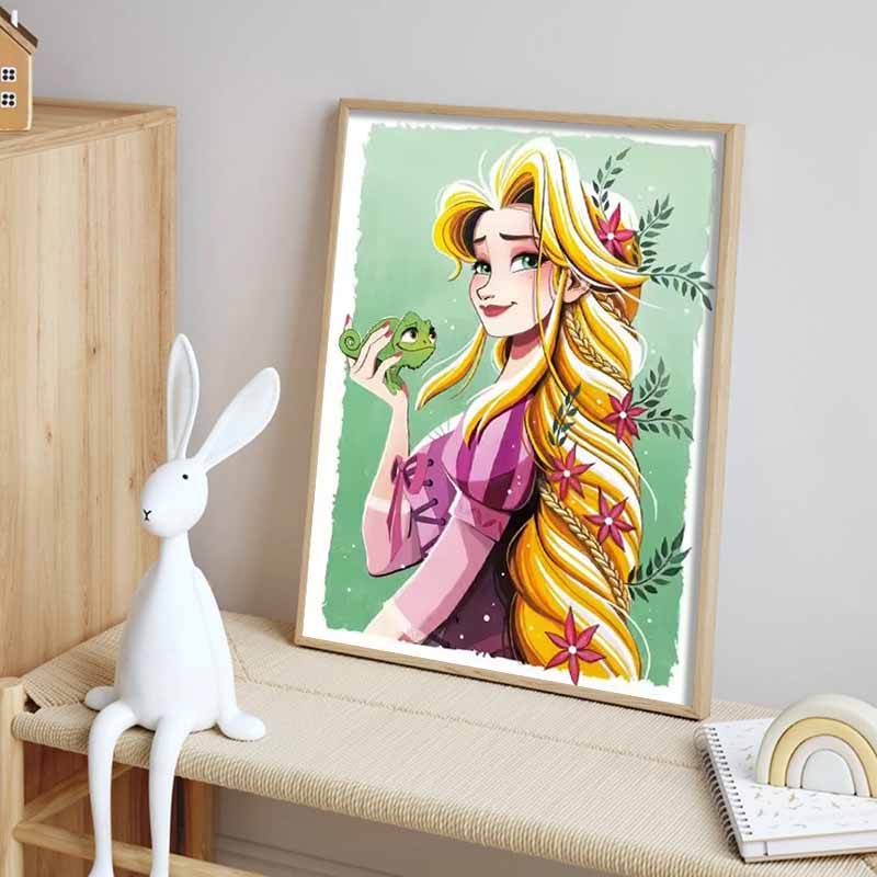 Disney Diamond Painting Rapunzels Fresh and Healing Illustration Mosaic Art DIY Cross Stitch Embroidery Set Full Diamond Home Decor Gift