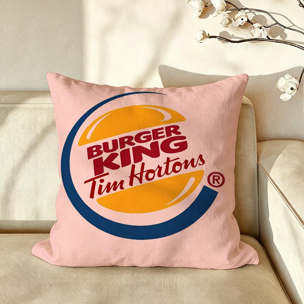 Food BBurger KKing Cushion Cover Pillow Case Antidustmite Pillowcase Silky Short Plush Sofa Cushion Cover hot