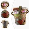 Resin Abstract Beauty Face Flower Pot Funny Face Flower Pot Colorful Face Abstract Planter Art Flower Pot for Plant Lover Gift
