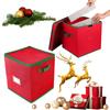 Xmas Storage Box with Adjustable Dividers Christmas Ornament Storage Box Christmas Storage Containers Fits 64 Holiday Ornaments
