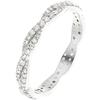 Ring - LOLA VAN DER KEEN - Lison - Rhodium-plated Solid 925 Silver - Intertwined Double Band - Zirconium Oxides