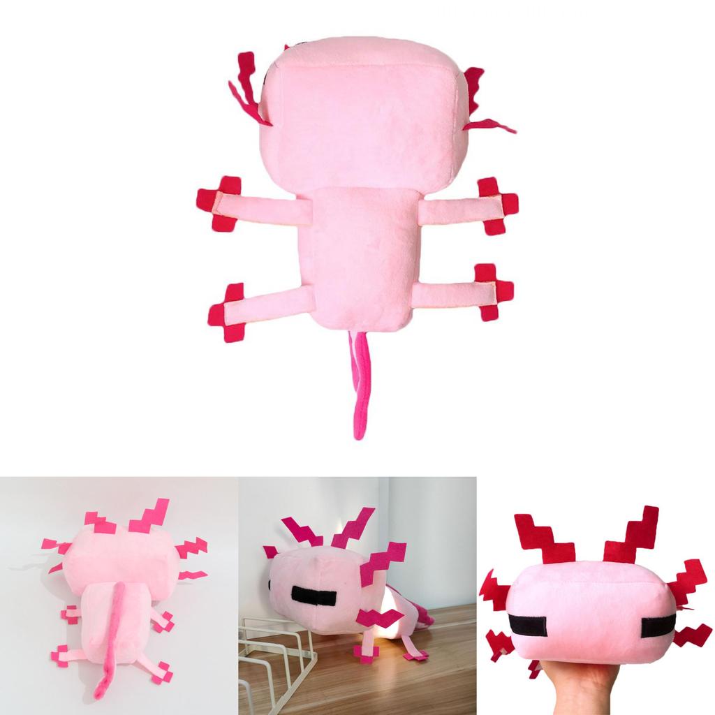 New Axolotl Cute Animal Salamander Plush Doll Hexagonal Dinosaur Doll Home Decor Gift 30cm