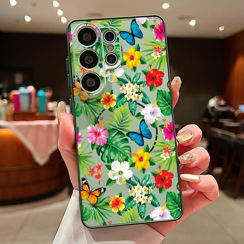 Creative Flower Magnetic Phone Case For Samsung Galaxy S26 S25 Ultra S24 S23 FE A57 A17 A56 A37 A16 A35 A55 A15 A36 Back Cover