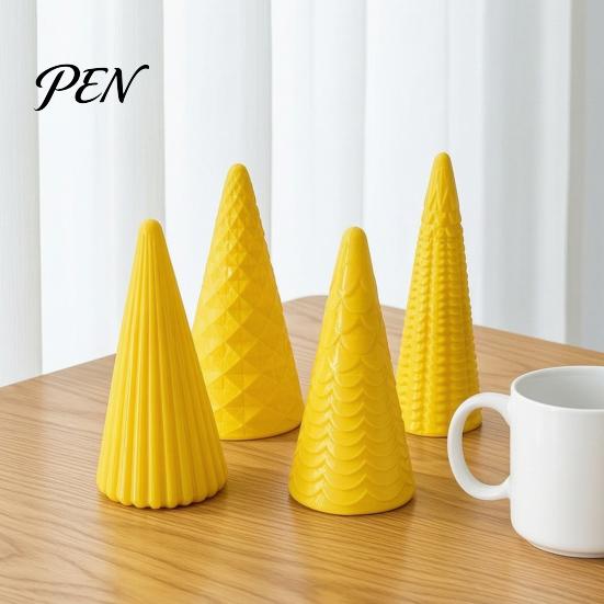 Reusable Holiday Accents 5Pcs Illuminated Christmas Tree With/No LED Lights, Nordic Style Luminous Modern Minimalist Home Ornaments Tabletop