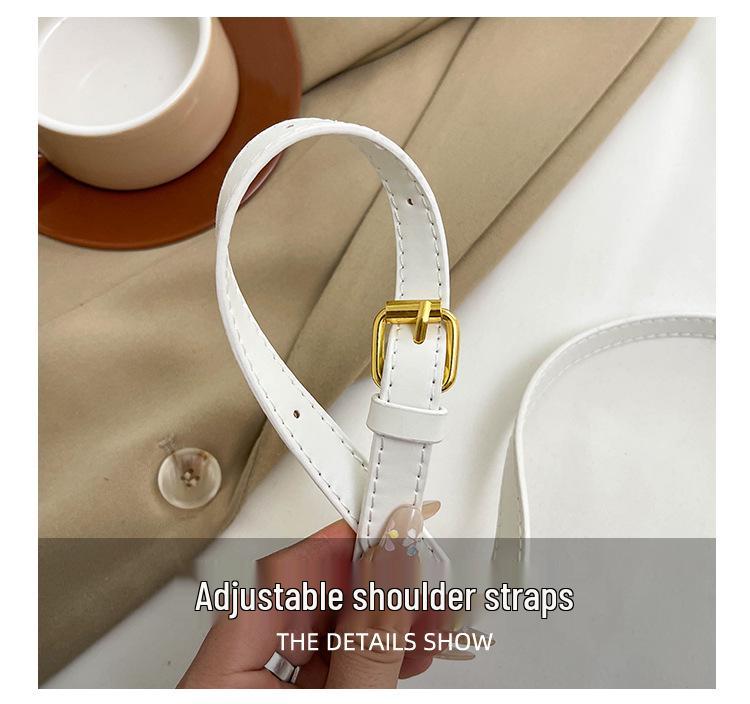 Elegante Retro Strukturierte Quadratische Umhängetasche mit Überschlag mit Schloss