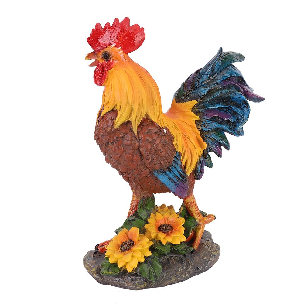 Home Courtyard Garden Decoration Outdoor Decorative Rooster Model Statue Sculpture Art Craft Ornament