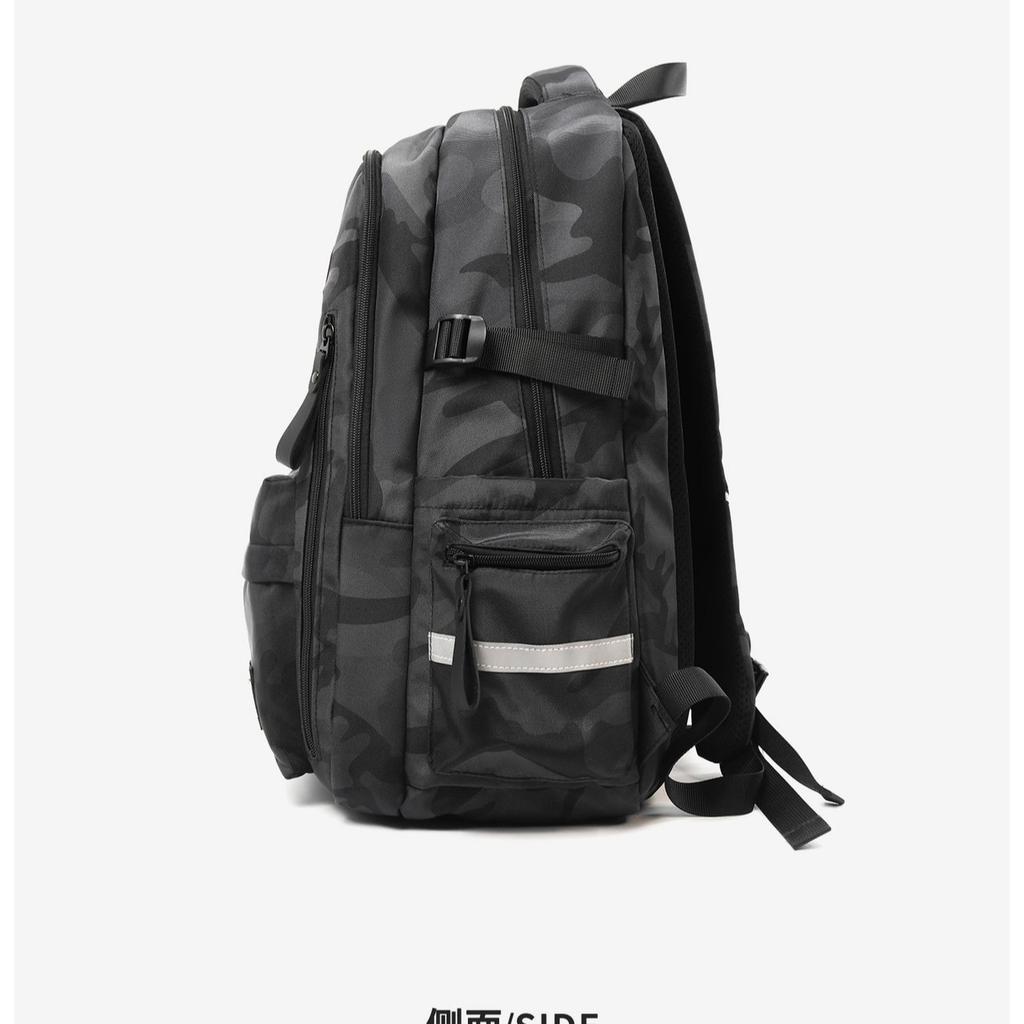 Schoolbag Student schoolbag Men's bag Large capacity Contrast color Camouflage Cool outdoor travel backpack Casual backpack