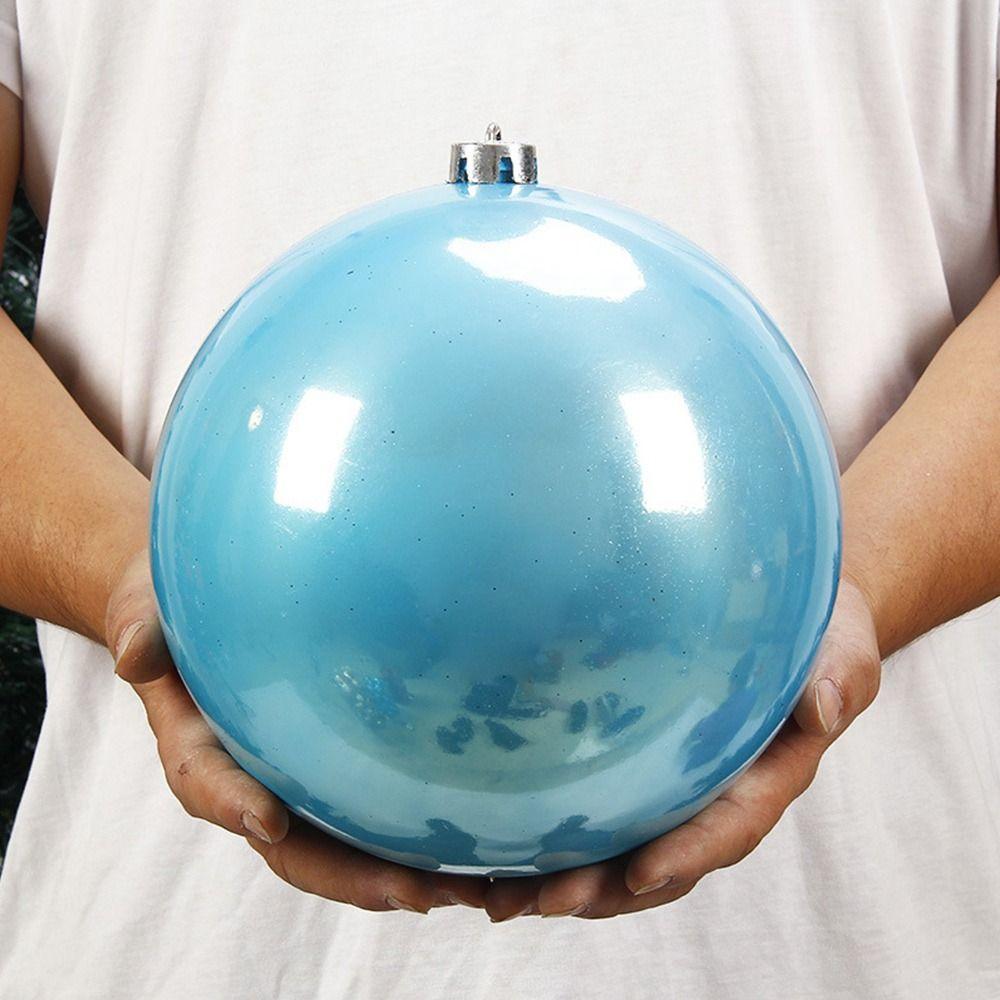 Durable Plastic Pearlescent Ball Pearlescent 15CM Holiday Decorations Ball Shape Xmas Ornament Ball Scene Supplies