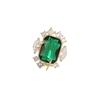 **Bo Xin Yun Luxury Geometric Green Zirconia Brooch - Korean Style Pin Accessory**