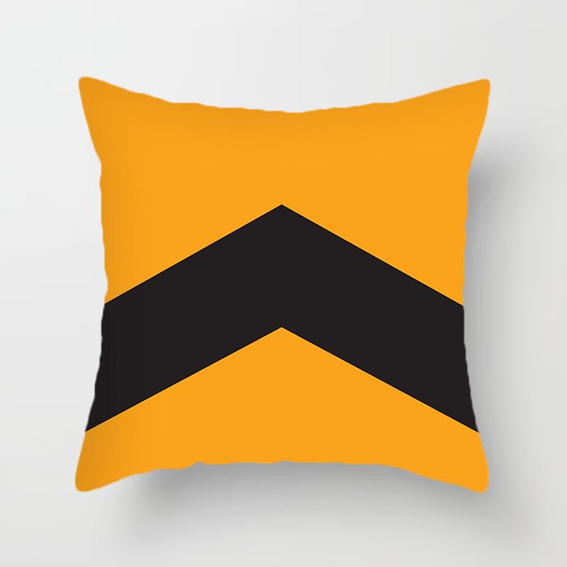 Home Decor Yellow Geometric Pattern Decorative Pillowcase    Sofa Cushion Cover