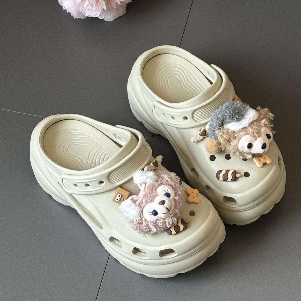 Hole shoes, new summer wear, non-slip and deodorant bag head slippers, breathable thick-soled height-enhancing cool slippers, women's style