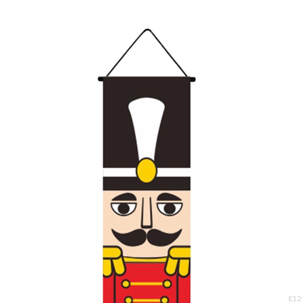 Couplet Porch Sign Nutcracker Curtain Hanging Door for Garden Party Garage