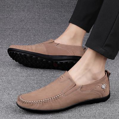 Luxury Men's Genuine Leather Shoes Anti-slip Rubber Loafers Men Soft Man Casual Shoes Leather Moccasins Brand Male Driving Shoes