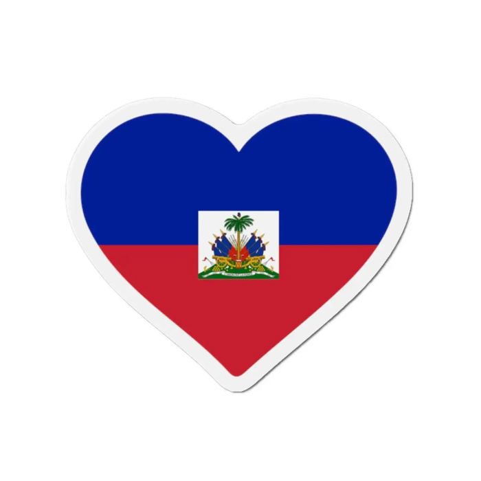 Aimant Coeur Drapeau Haïti - Multicolore - 9 cm - 50 pièces - Résine synthétique - Mixte