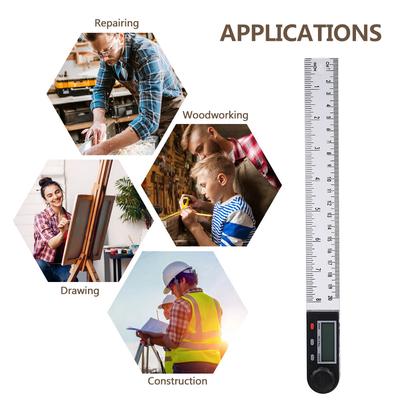 0-200mm Multifunctional Digital LCD Display Angle Ruler 360 Electronic Goniometer Protractor