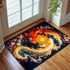 Multiple sizes Red and white koi circling orb Carpet for Living Room Bedroom Sofa Home Decor Rug Non-slip Floor Mat Luxury Gift