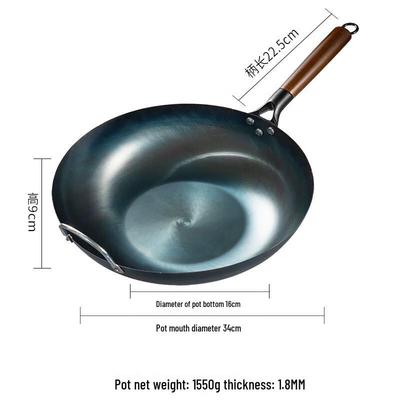 Wutuo Pre-seasoned Iron Frying Pan with Handles