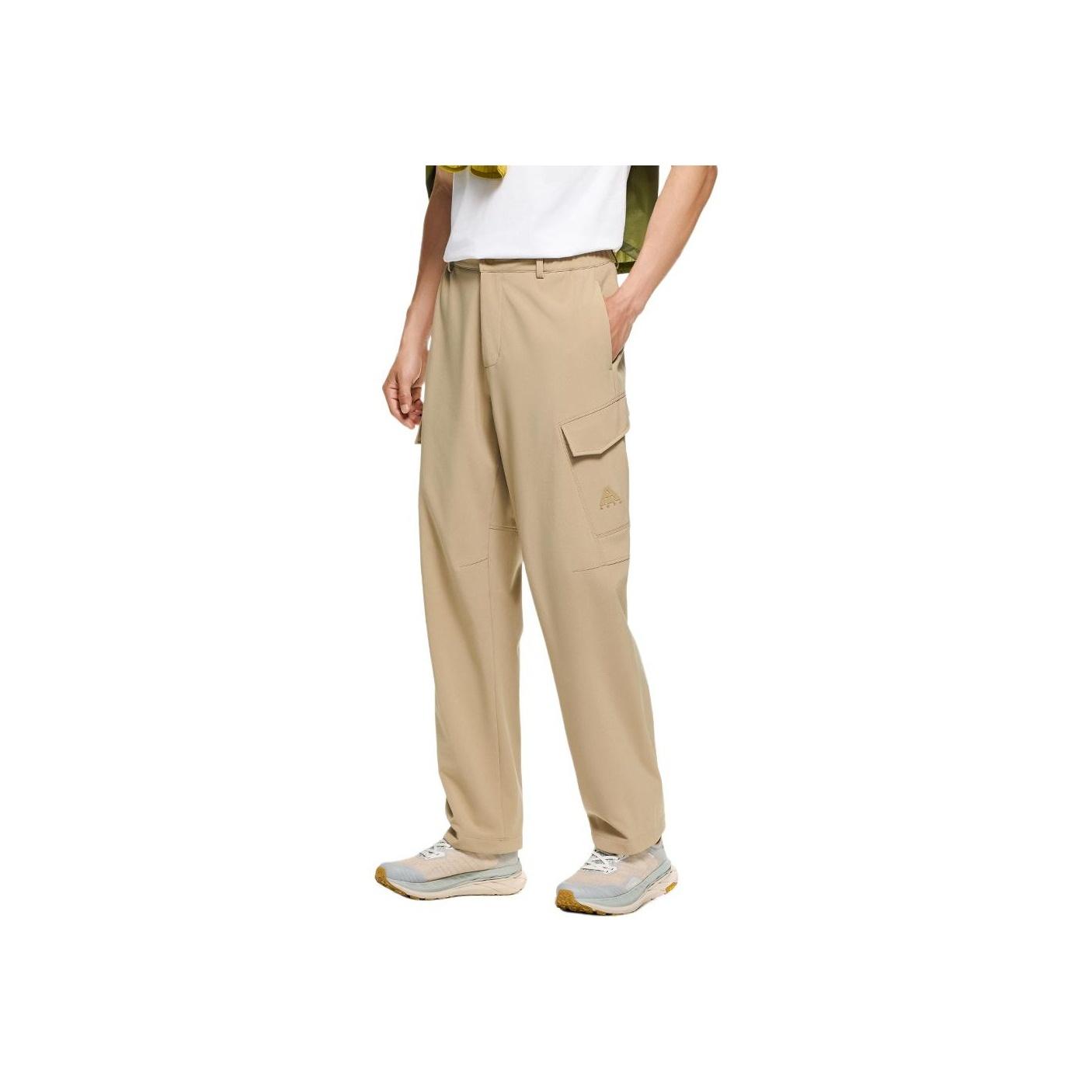 

Anta Однотонные прямые повседневные брюки на молнии со средней посадкой, мужские брюки из темного льна 952437508-2 XL