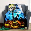 1pc, Jack Skellington Blanket All Seasons Use, Living Room, Travel, Camping, Car Blankets