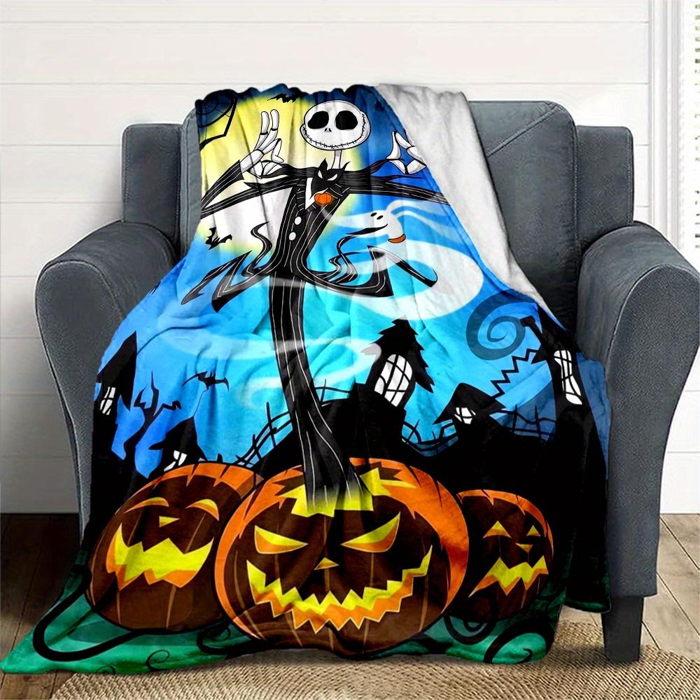 1pc, Jack Skellington Blanket All Seasons Use, Living Room, Travel, Camping, Car Blankets