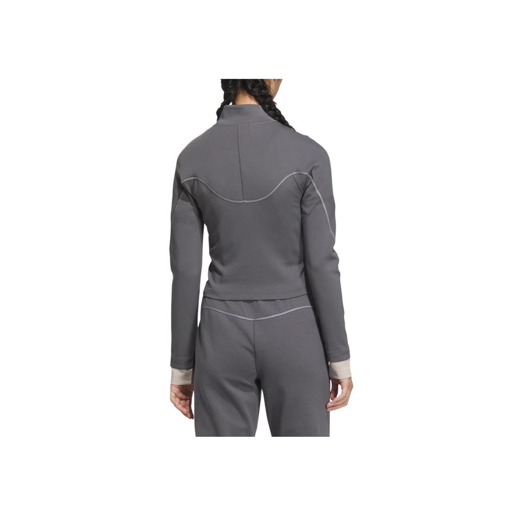 Adidas FW24 FUSTL W P SWT2 Fashion Sports Casual Comfortable Sweatshirt Women Sweatshirt Dark-Gray Yellow JM6214