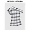 UR Women's Asymmetrical Plaid Blouse