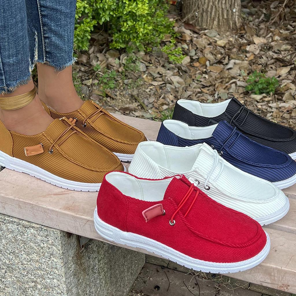 Large Size Casual Single Shoes Women'S Flat Bottom Foot Cover Low Top Loafu, Shoes Women'S Single