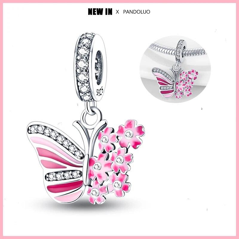 Copper Fashion Pink Princes Skirt Bag Lipstick Heart-Shaped Charm Bead Fit Original 3Mm Woman Bracelet Jewelry Gift