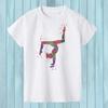 Kids T-shirt Watercolor Rainbow Gymnastics Art T-shirt Summer Kids T-shirt Top Kids Street Style