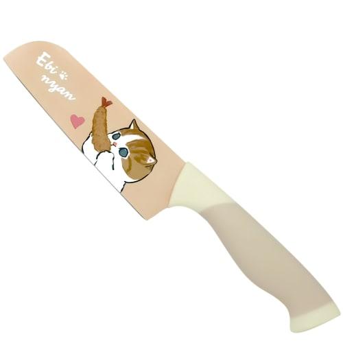 mofusand Color Santoku Knife [Ebinyan] (Blade length approx. 14cm) 53-3015