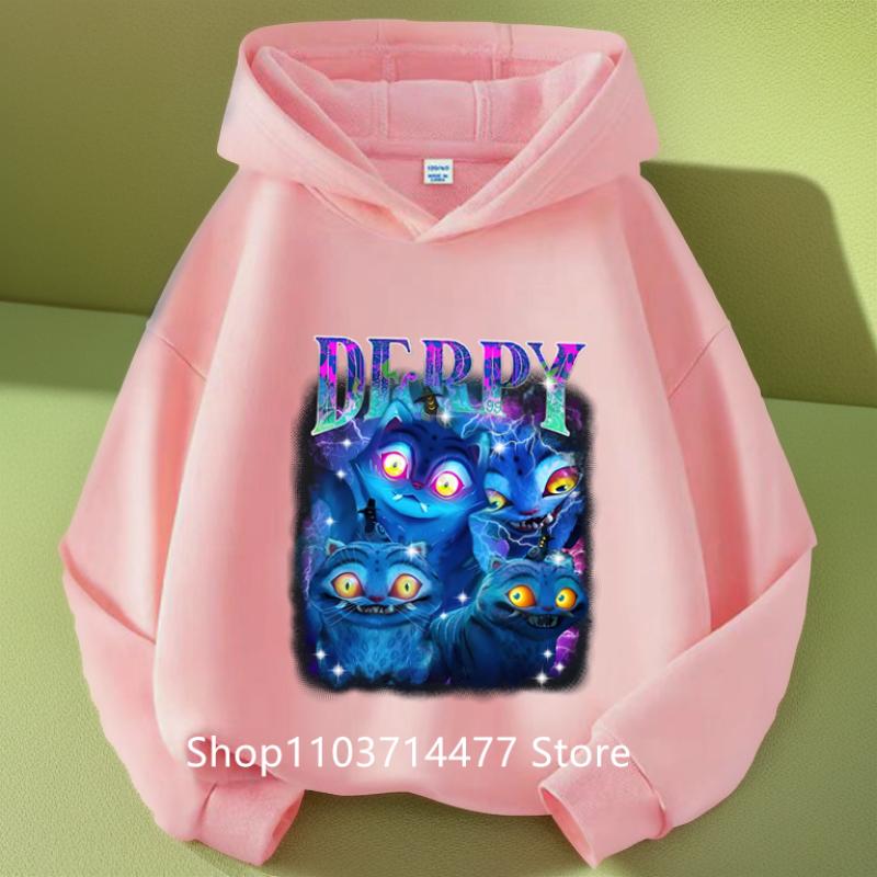 Vestiti da Bambina KPop Demon Hunters Felpa con Cappuccio Moda Bambine Felpa Casual Film Nuovo Bambini K-Pop Demon Hunters Top con Cappuccio