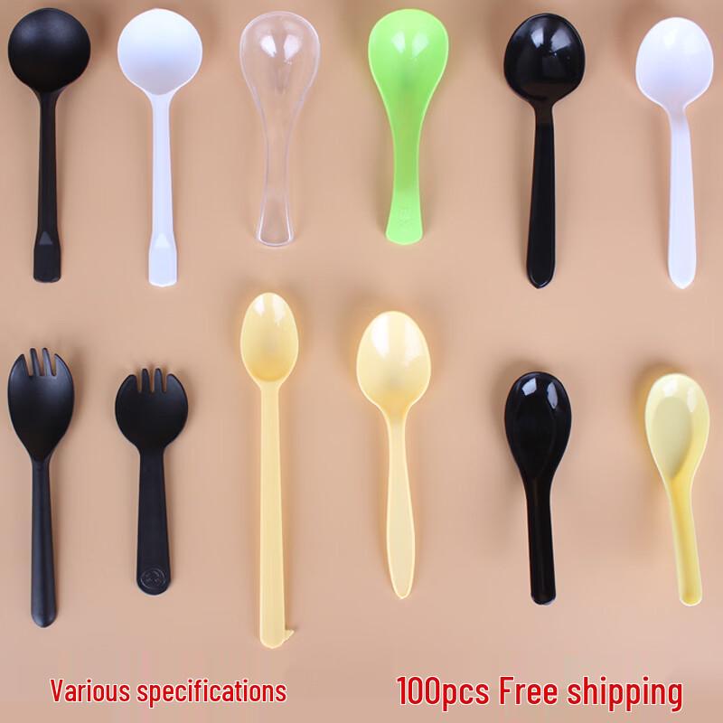 Handun Disposable Plastic Takeaway Soup Spoons