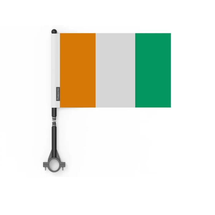 Drapeau - Côte d'Ivoire - 50 pièces - 14 x 21 cm - Polyester - Mât en Plastique
