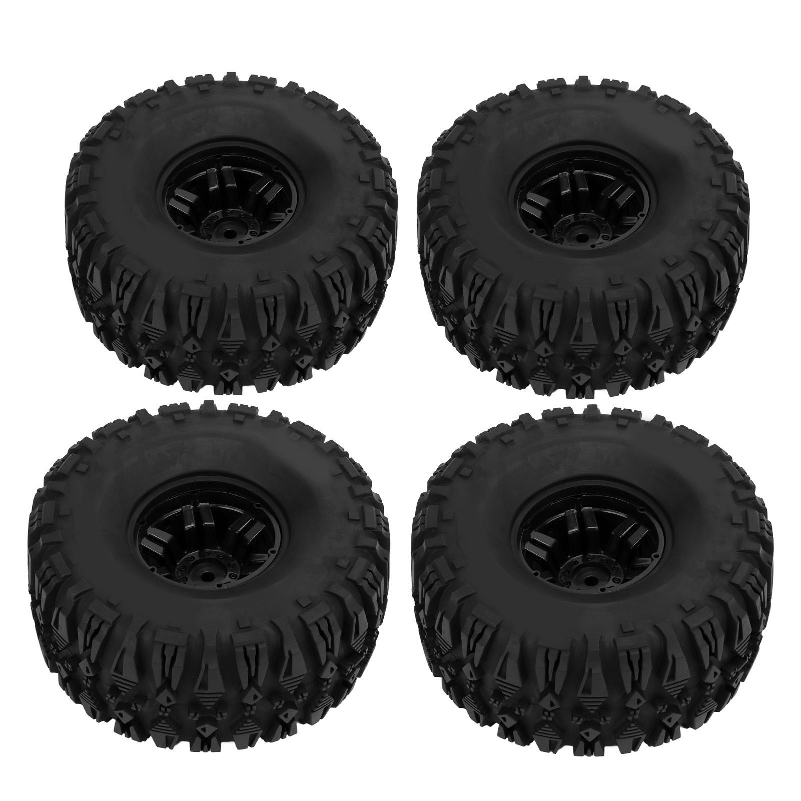 

4 шт. гумові шини з візерунком AR та 6-спицевими пластиковими дисками, набір шин для радіокерованого мотоцикла Arrma Senton 110