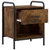 Nightstand 2 Pcs Smoked Oak 40 X 30 X 50 Cm Engineered Wood