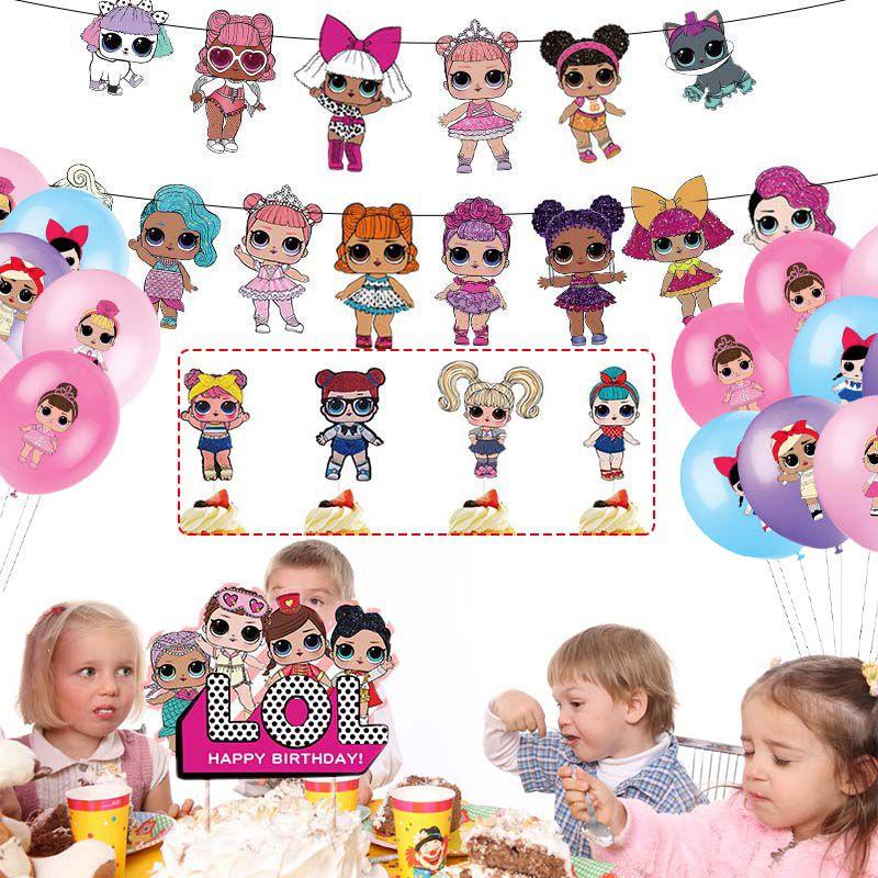 Theme Lol Party Supplies Birthday Decorations Balloons Inserts Kids Girls Favors
