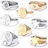 European Polished Stainless Steel Sunflower Unisex Ring