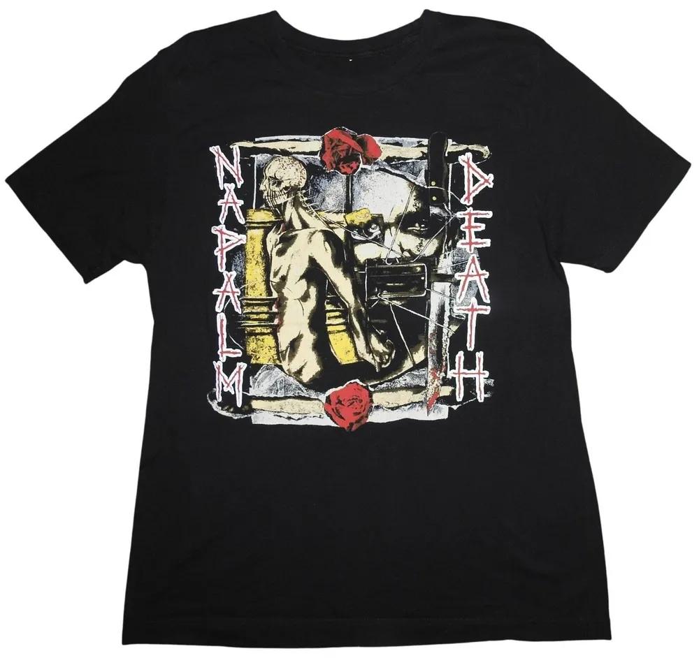 Unisex Short Sleeve Crew Neck Cotton T Shirt Napalm Death Rock Band XXXL