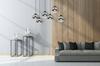 ELEGANT HANGING LAMP, GLASS LAMP, CHROME LED