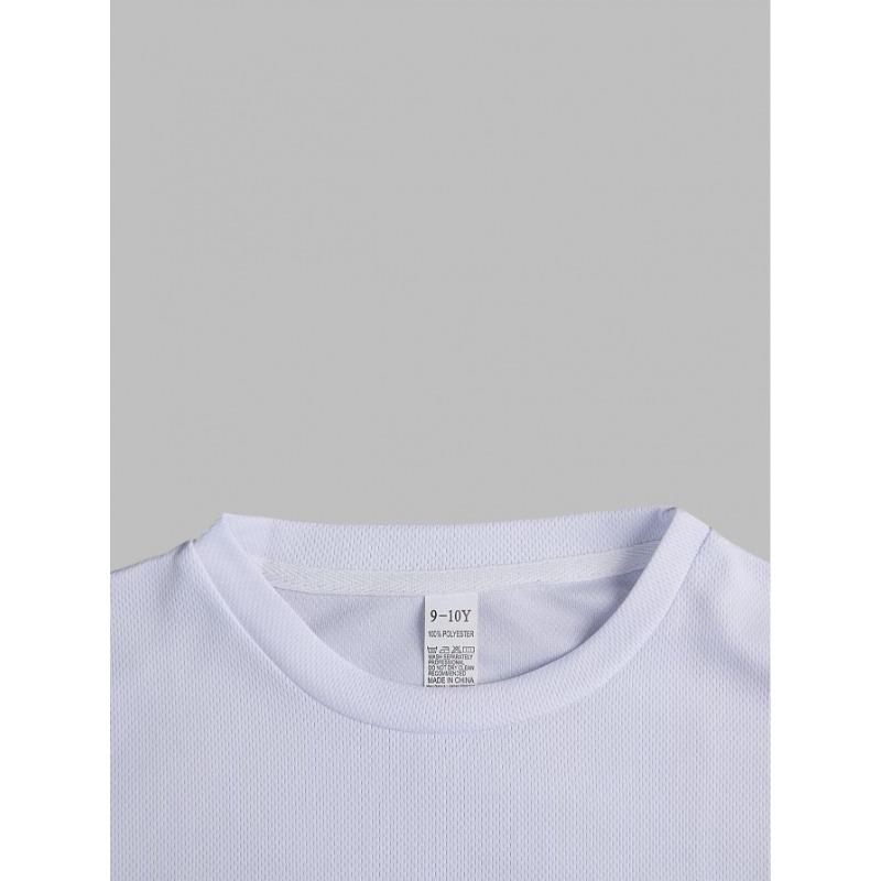 European Size Boys Round-neck Short-sleeved T-shirt with A Hot Dog-shaped Puppy Pattern Print
