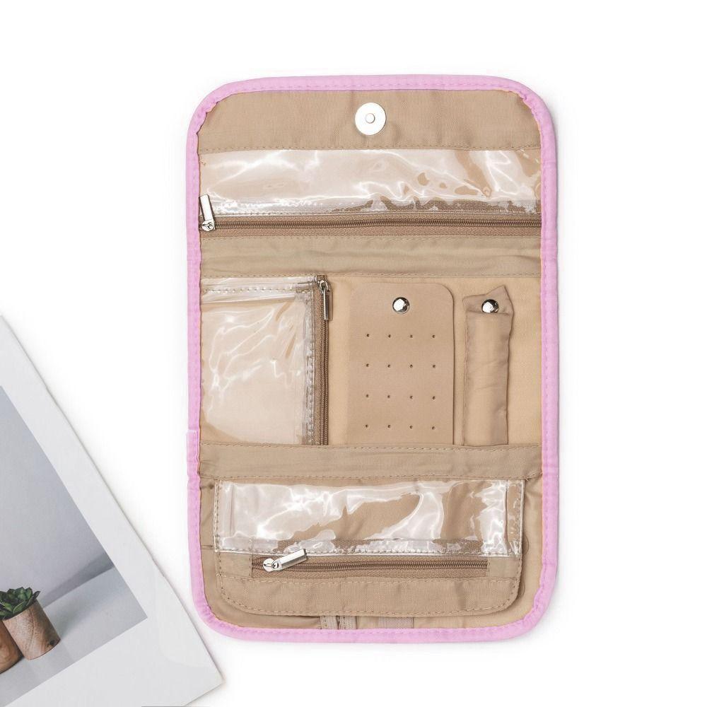 Portable Foldable Jewelry Organizer Soft Necklaces Storage Pouch  Jewelry Storage